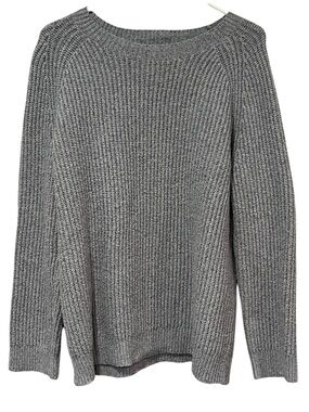BP Oversized Bluish-Gray Ribbed Knit Sweater Size Small